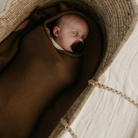 Baby Blanket - Mocha | Merino Wool Cocoon | Hvid | Baby Boutique