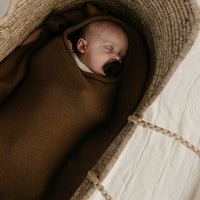 Baby Blanket - Mocha | Merino Wool Cocoon | Hvid | Baby Boutique