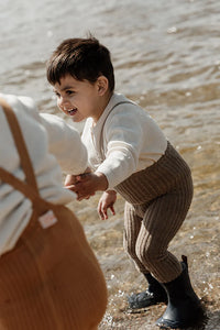 Silly Silas | Baby and Children's Clothing | Footed Tights- Oyster Grey