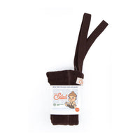 Silly Silas | Footed Teddy Tights with Braces | Chocolate Brown | Baby and Children's Clothing