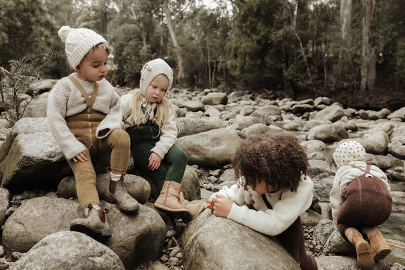 Silly Silas | Footed Teddy Tights with Braces | Chocolate Brown | Baby and Children's Clothing