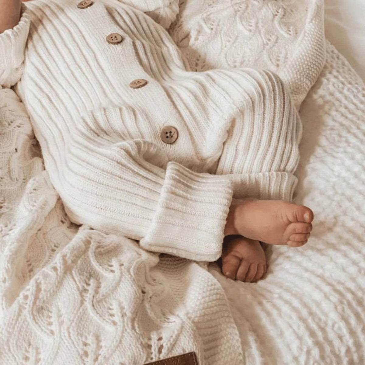 Ribbed Baby Romper - White | Little Bs Nursery | Baby Clothing