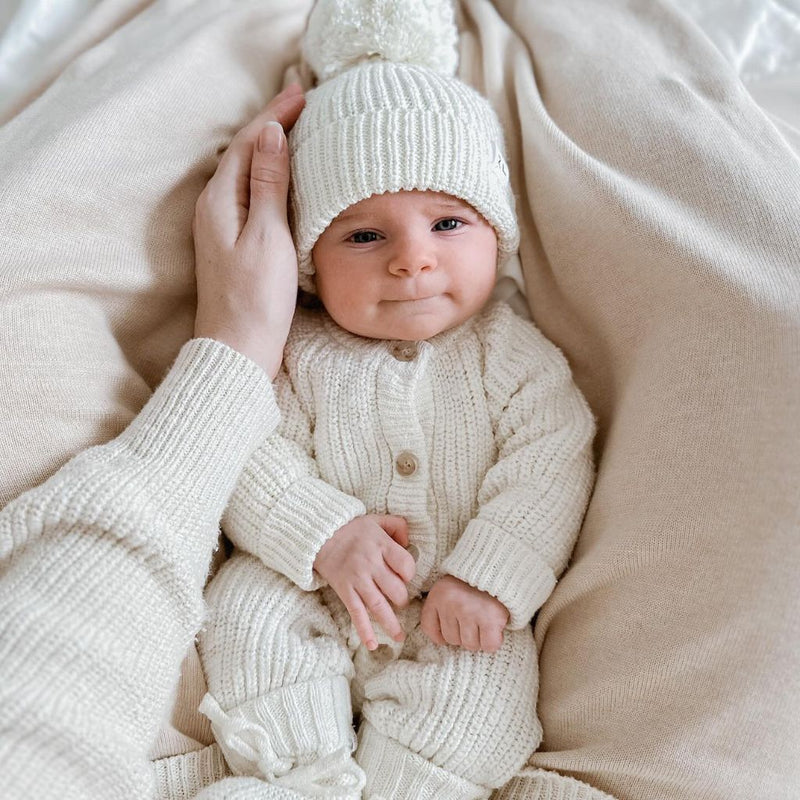 knit newborn romper
