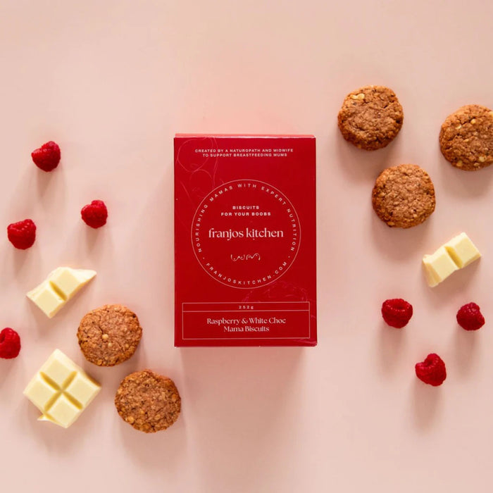 Franjos Kitchen | Lactation Cookies - Raspberry and White Chocolate