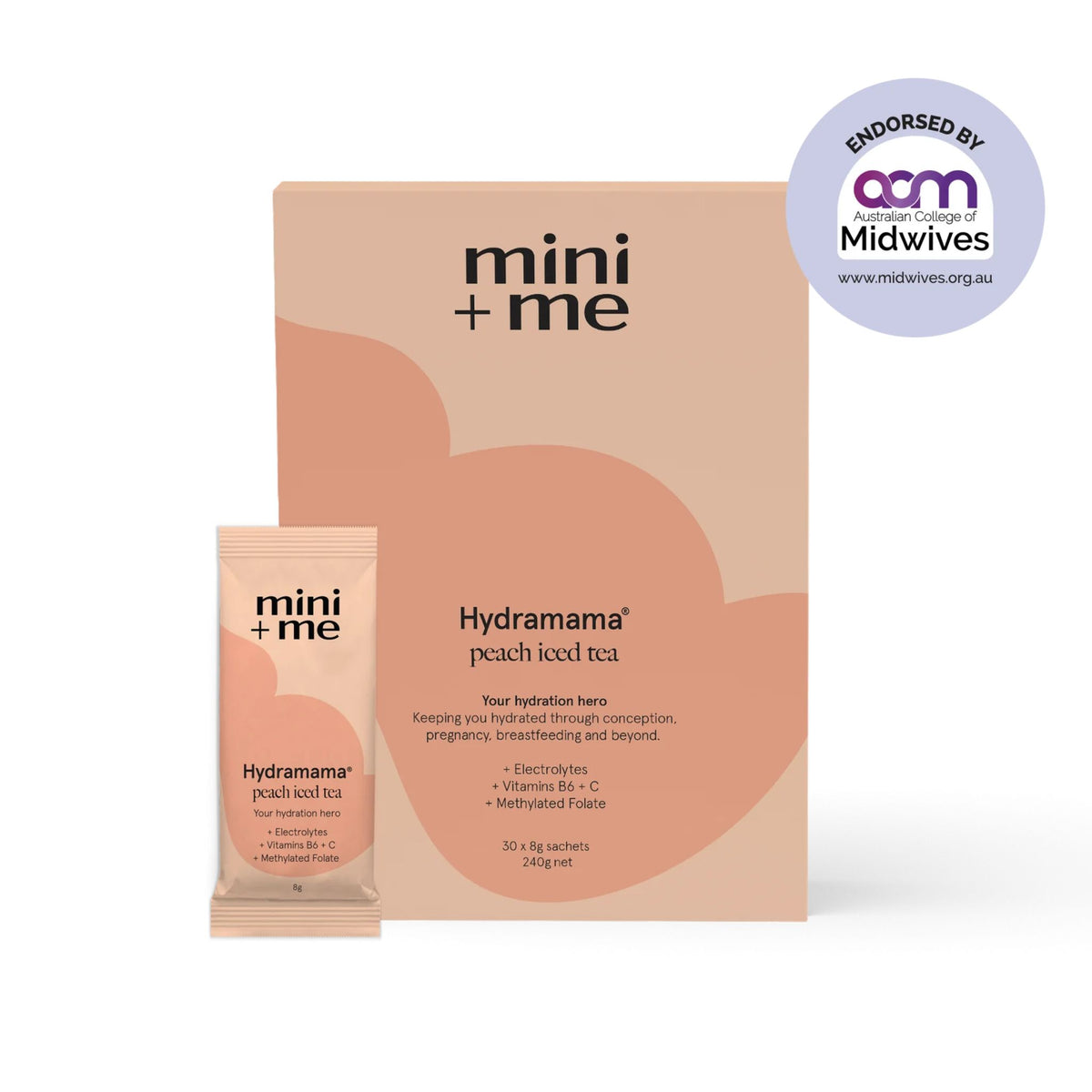 Mini and Me Hydramama | Hydration Support Drink | Peach Iced Tea