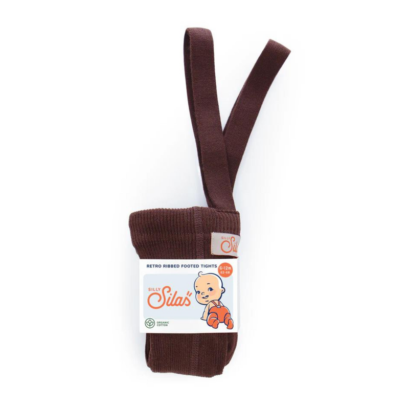 Silly Silas | Baby & Children's Clothing | Footed Tights - Chocolate Brown