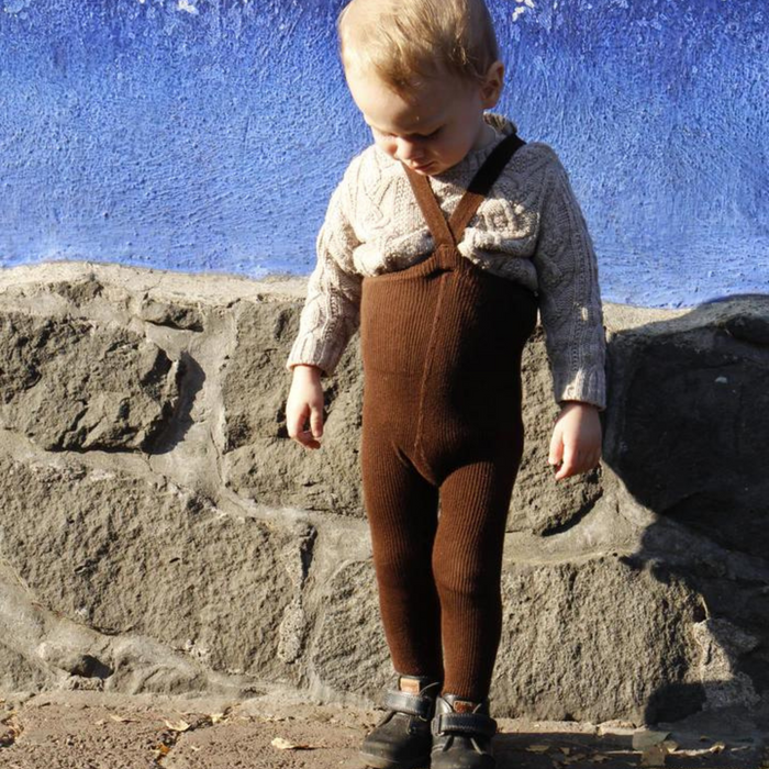 Silly Silas | Baby & Children's Clothing | Footed Tights - Chocolate Brown