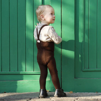 Silly Silas | Baby & Children's Clothing | Footed Tights - Chocolate Brown