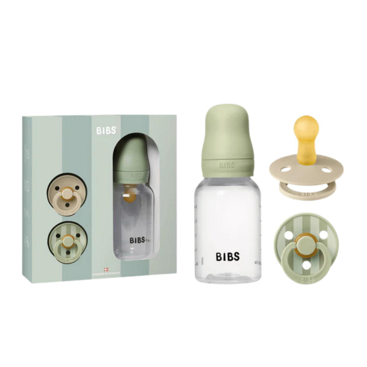 Bibs Dummies | Baby Gift Set - Sage