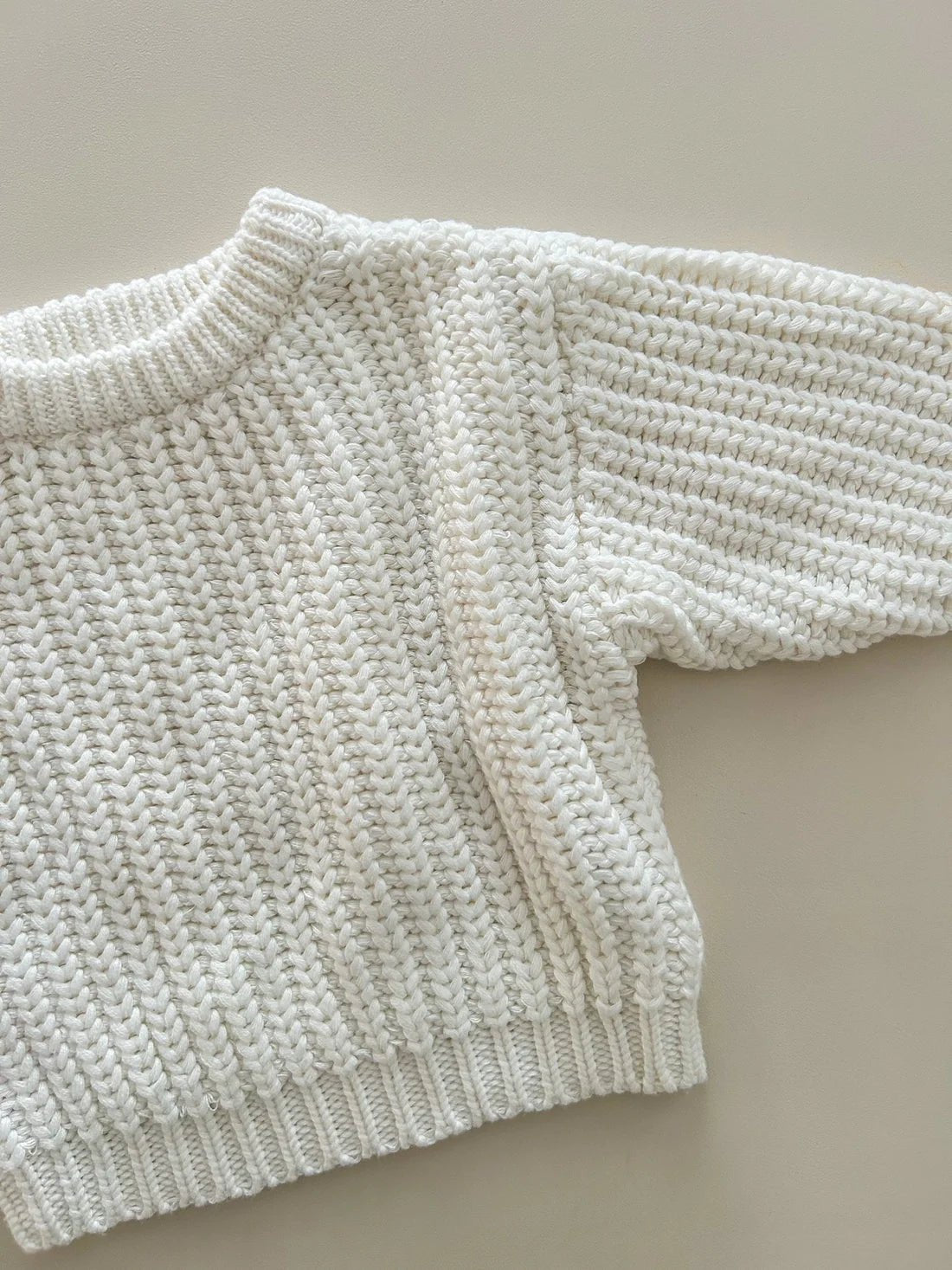 Chunky Knit Jumper | WhitePETITE + COBaby Clothing