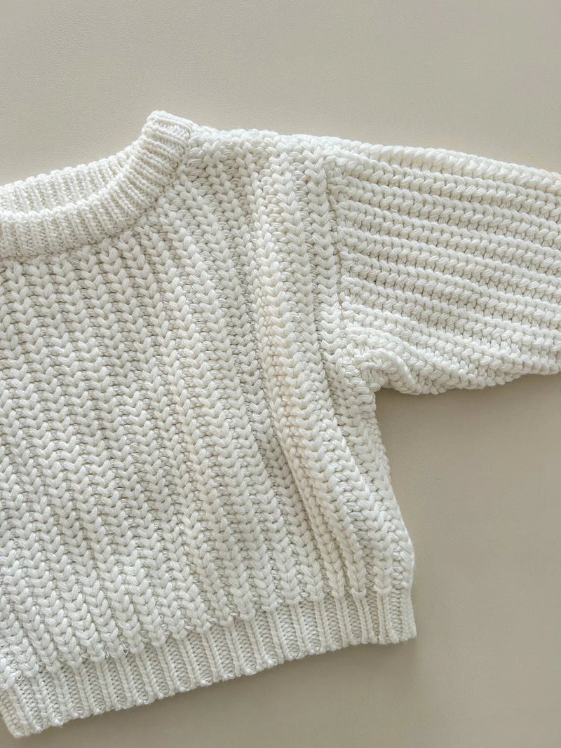 Chunky Knit Jumper | WhitePETITE + COBaby Clothing