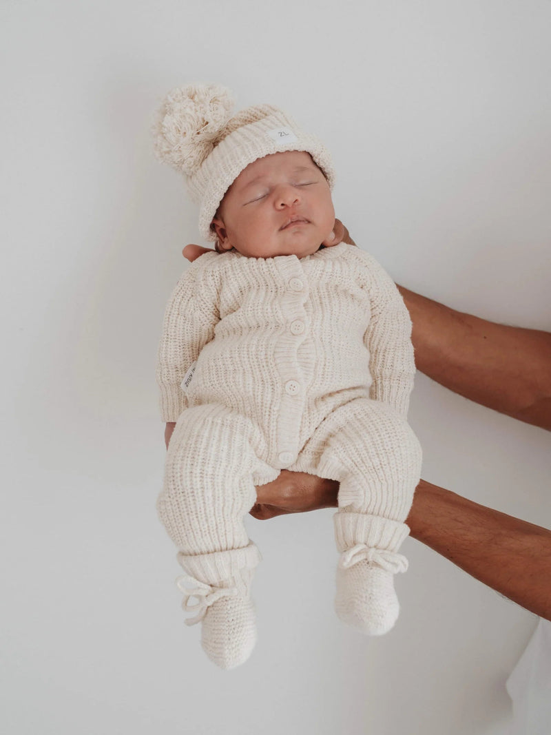 Ziggy Lou | Baby and Children's Clothing | Classic Knit Romper - Honey 