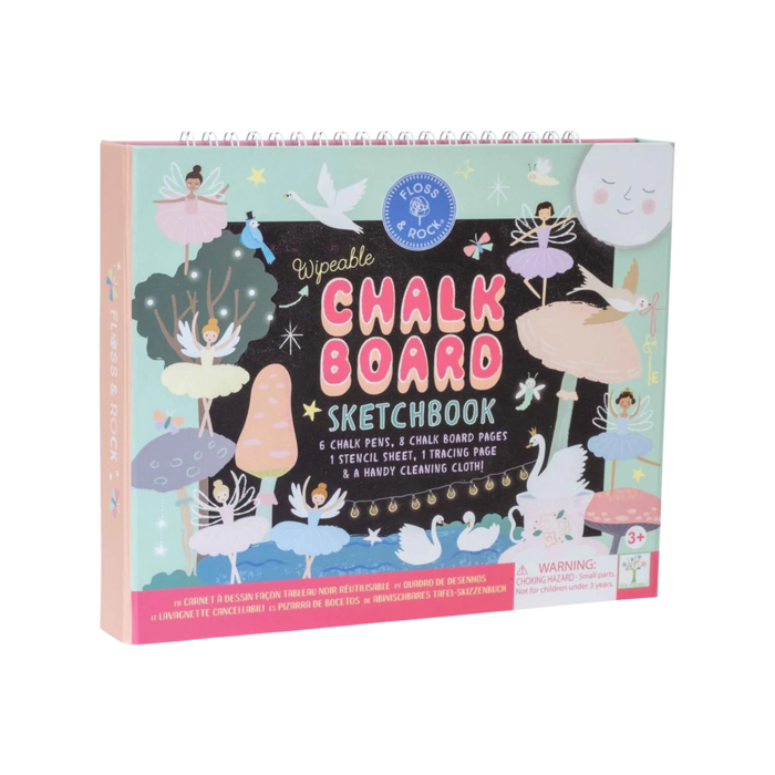 Floss & Rock Activity Set | Kids Toys | Chalk Board Sketchbook - Enchanted 
