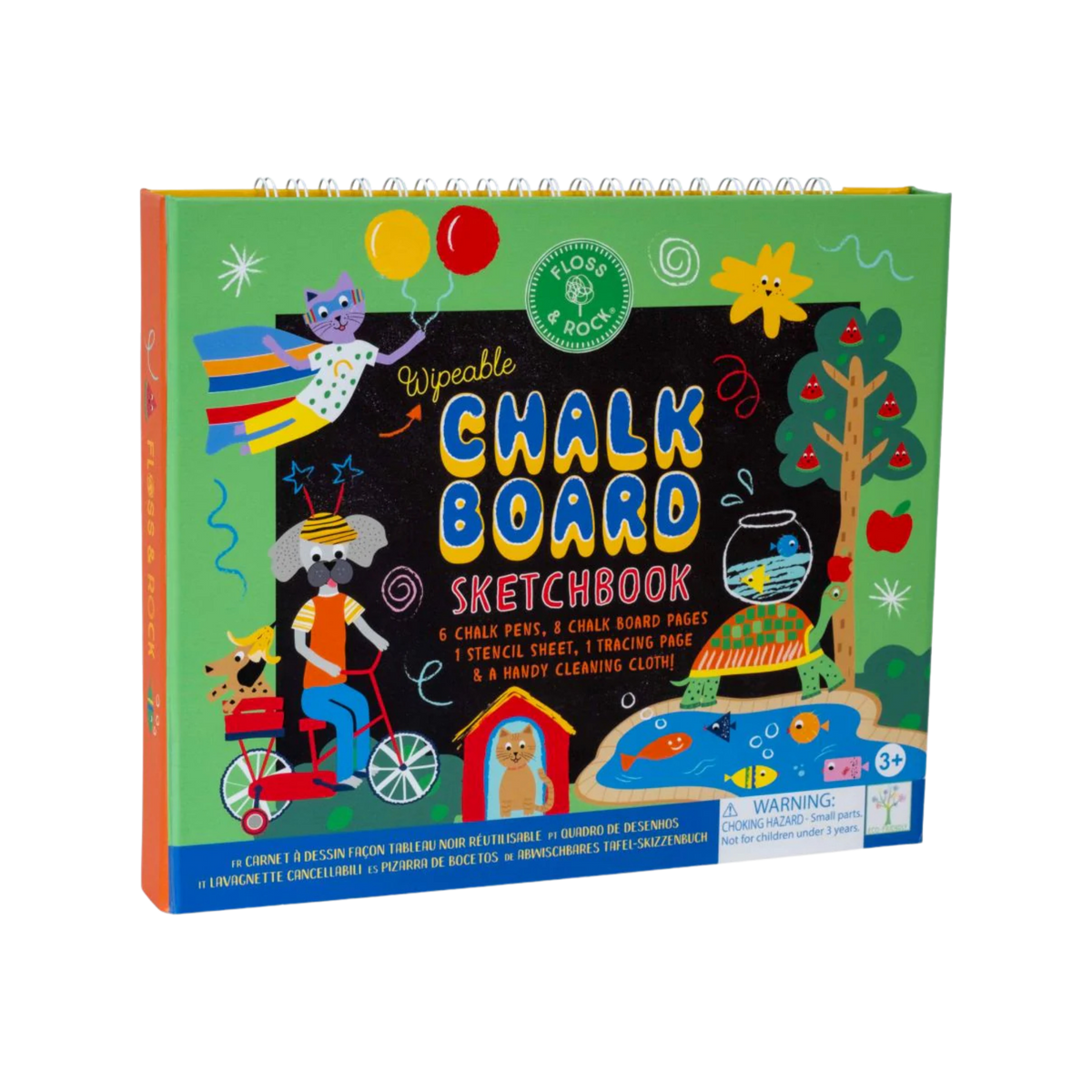 Floss & Rock Kids Activity Sets | Kids Toys | Chalk Board Sketchbook - Pets