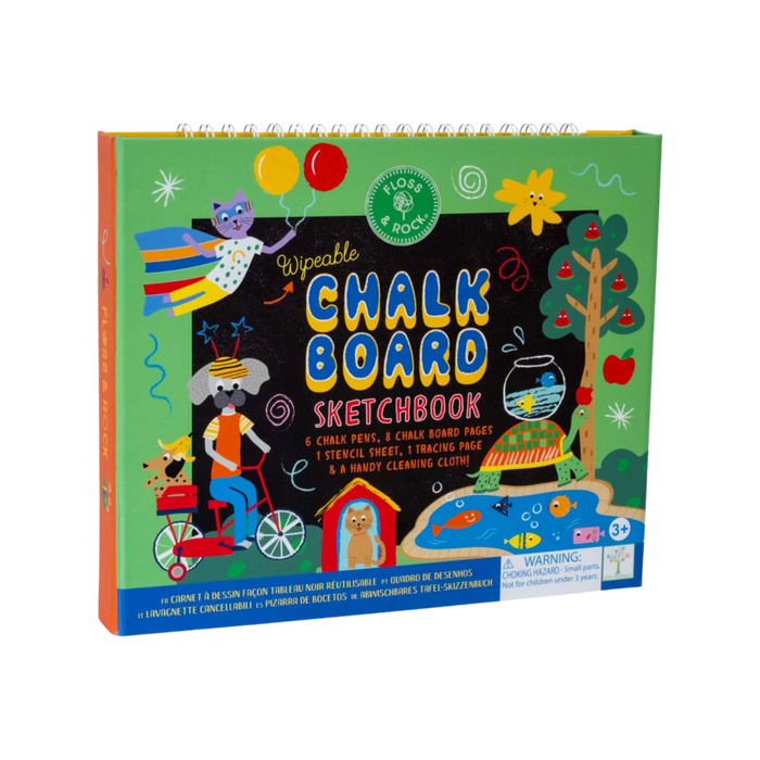 Floss & Rock Kids Activity Sets | Kids Toys | Chalk Board Sketchbook - Pets