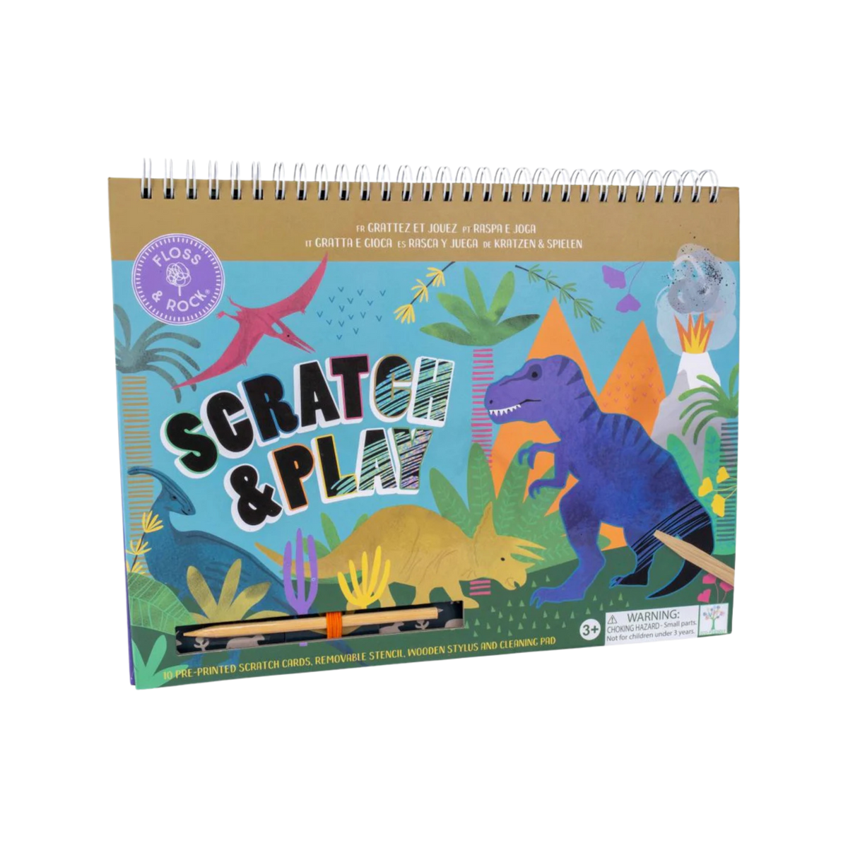 Floss & Rock Kids Activity Set Dinosaur | Kids Toys | Scratch & Play