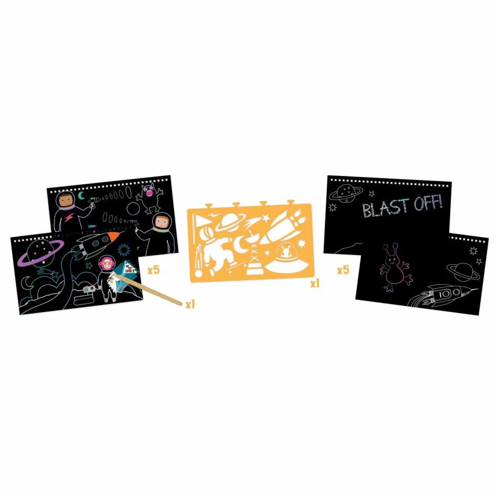 Floss & Rock Kids Activity Set Space | Kids Toys | Scratch & Play