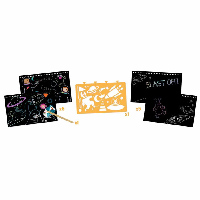 Floss & Rock Kids Activity Set Space | Kids Toys | Scratch & Play