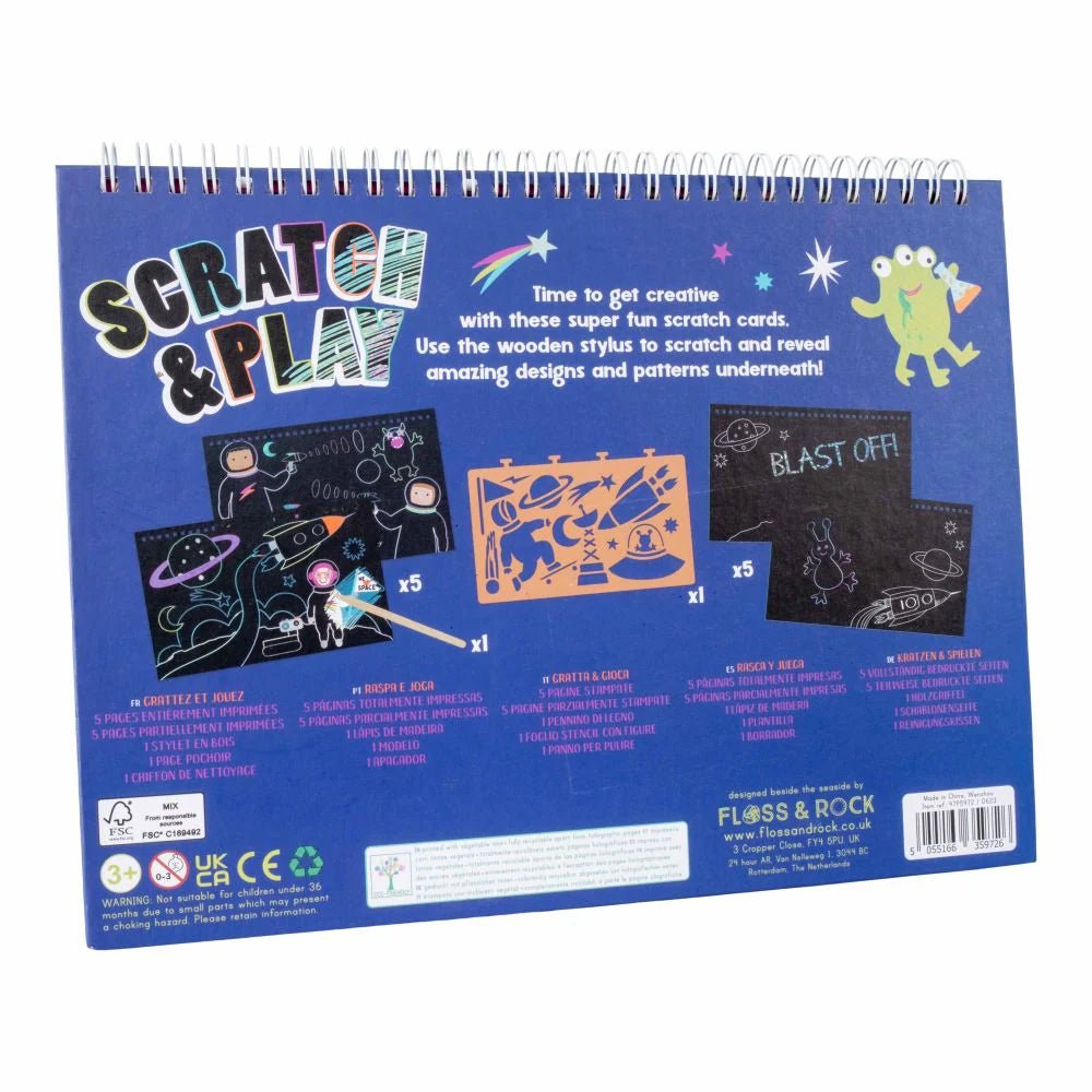 Floss & Rock Kids Activity Set Space | Kids Toys | Scratch & Play