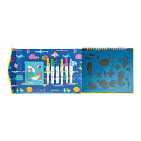 Floss & Rock Kids Activity Set | Kids Toys | Chalk Board Sketchbook Ocean