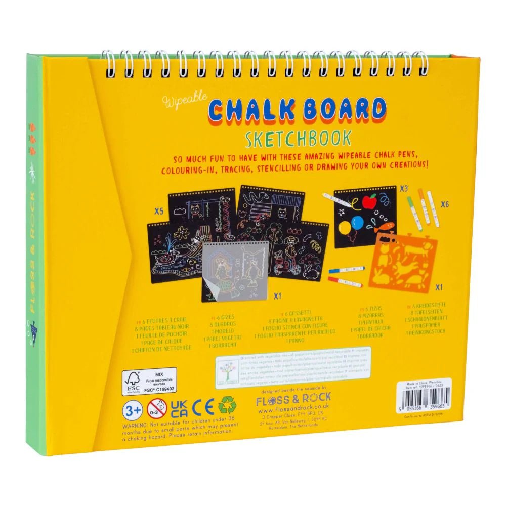 Floss & Rock Kids Activity Sets | Kids Toys | Chalk Board Sketchbook - Pets