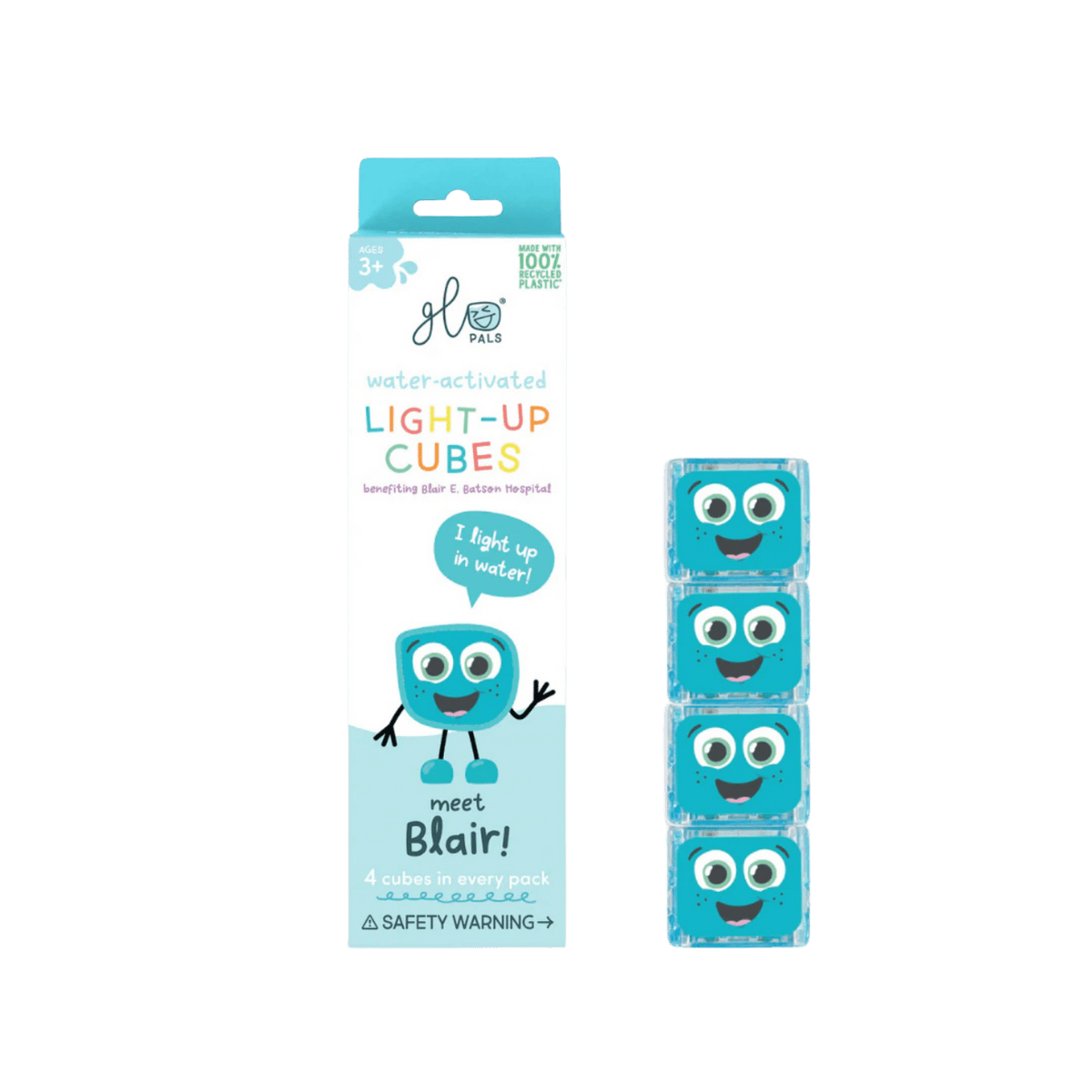 Glo Pals Light Up Sensory Cubes - Blue