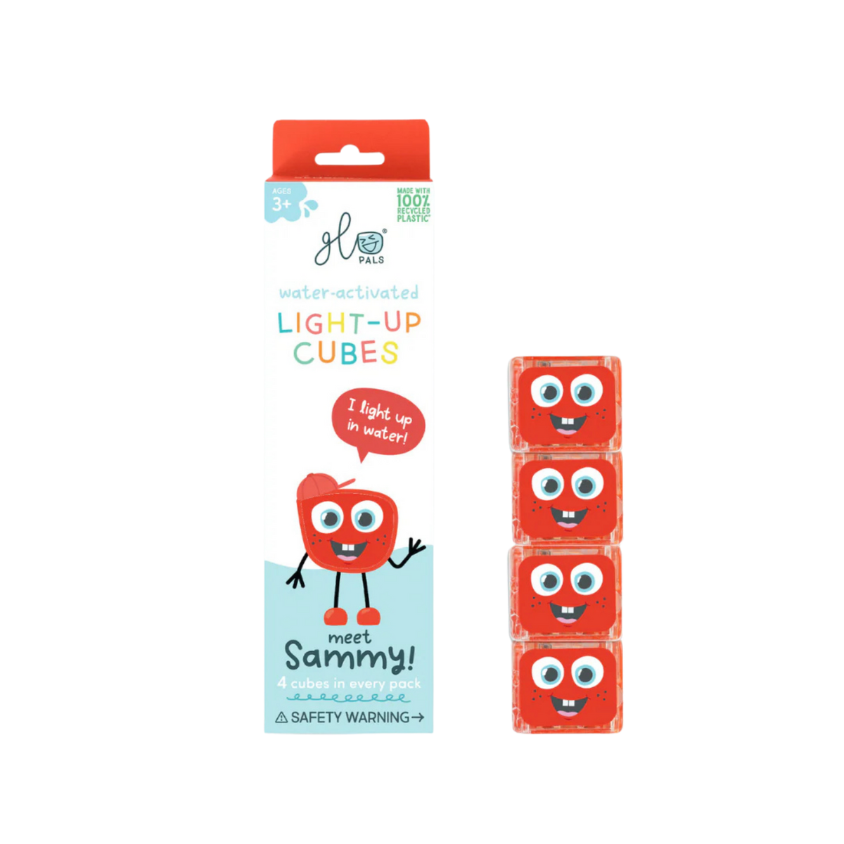 Glo Pals Light Up Sensory Cubes - Red