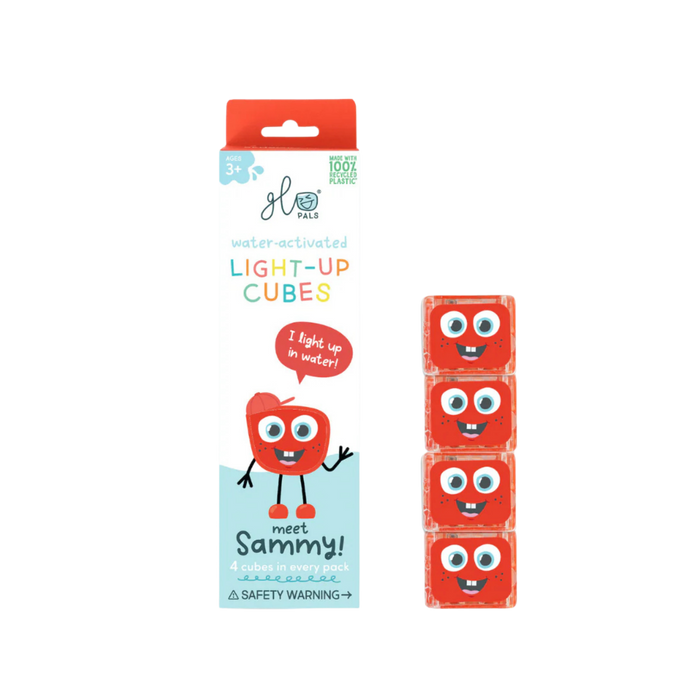Glo Pals Light Up Sensory Cubes - Red