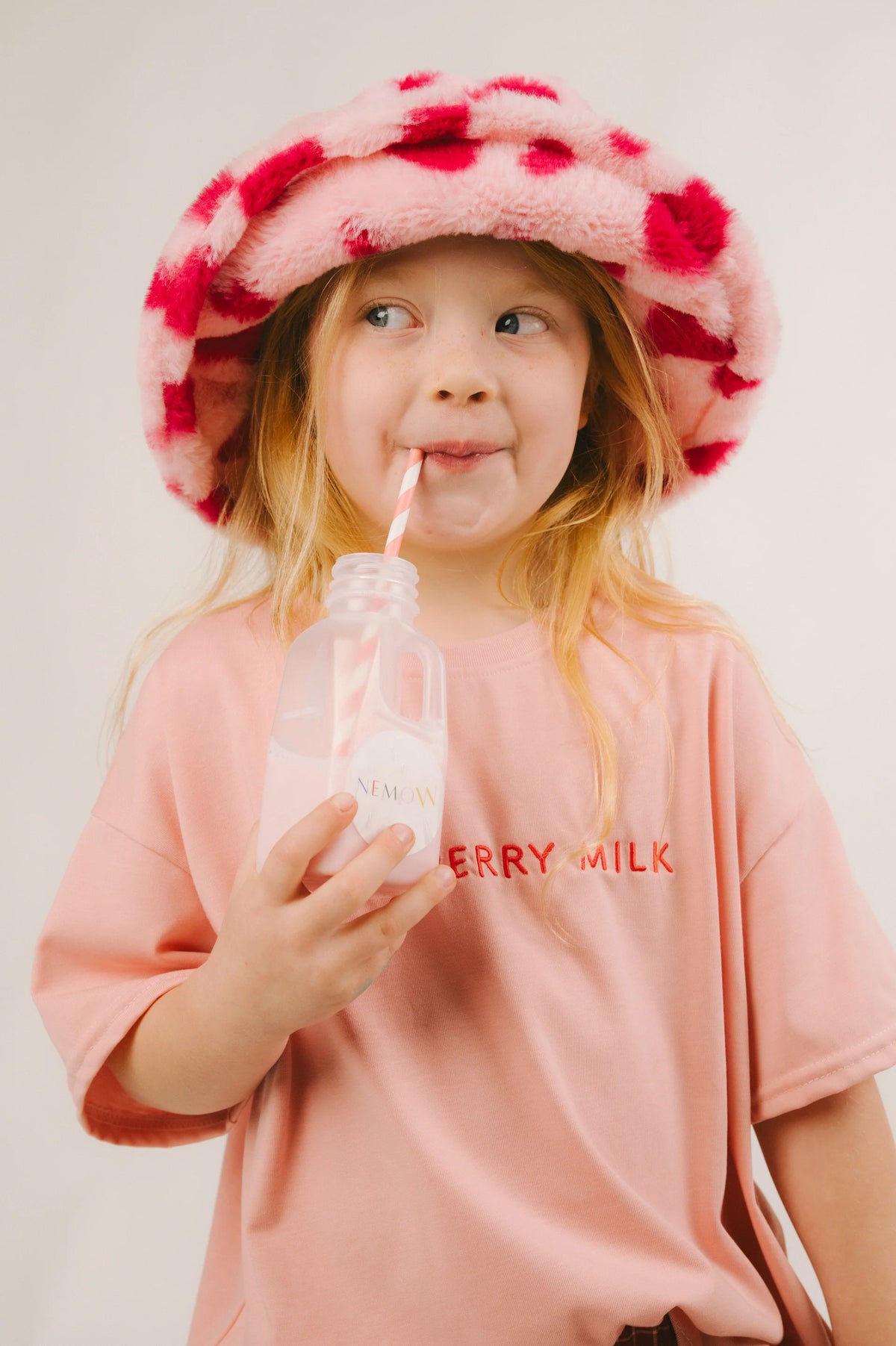 Kids Clothing | Kids Graphic Tee | Nemow - Strawberry Milk Tee