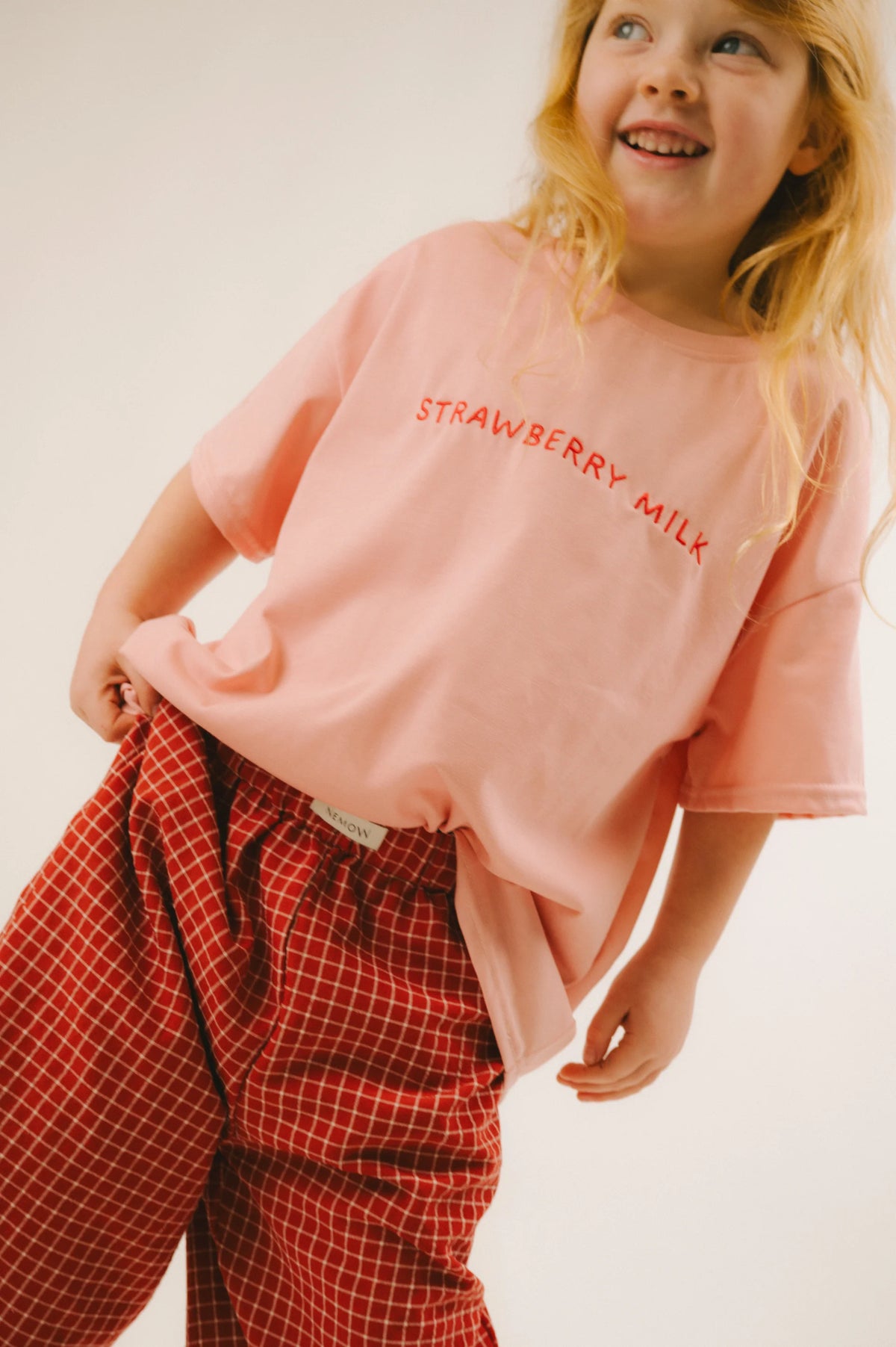 Kids Clothing | Kids Graphic Tee | Nemow - Strawberry Milk Tee