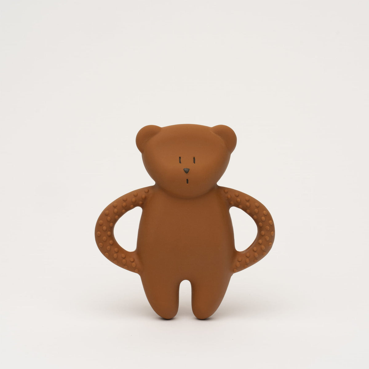 Moonie Bear | Natural Rubber Teether - Caramel