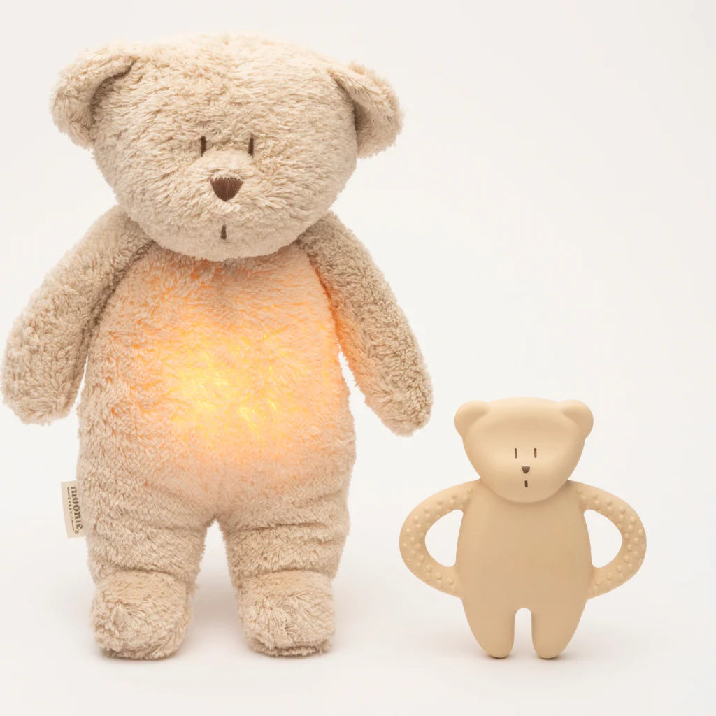 Moonie Bear | Natural Rubber Teether - Sand