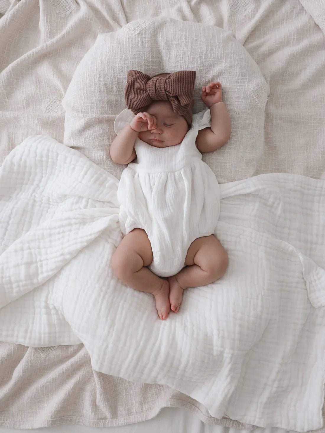 Muslin Bubble Romper | WhitePETITE + COBaby Clothing