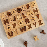 Wooden Toys | Capital Letter Alphabet Puzzle - Qtoys