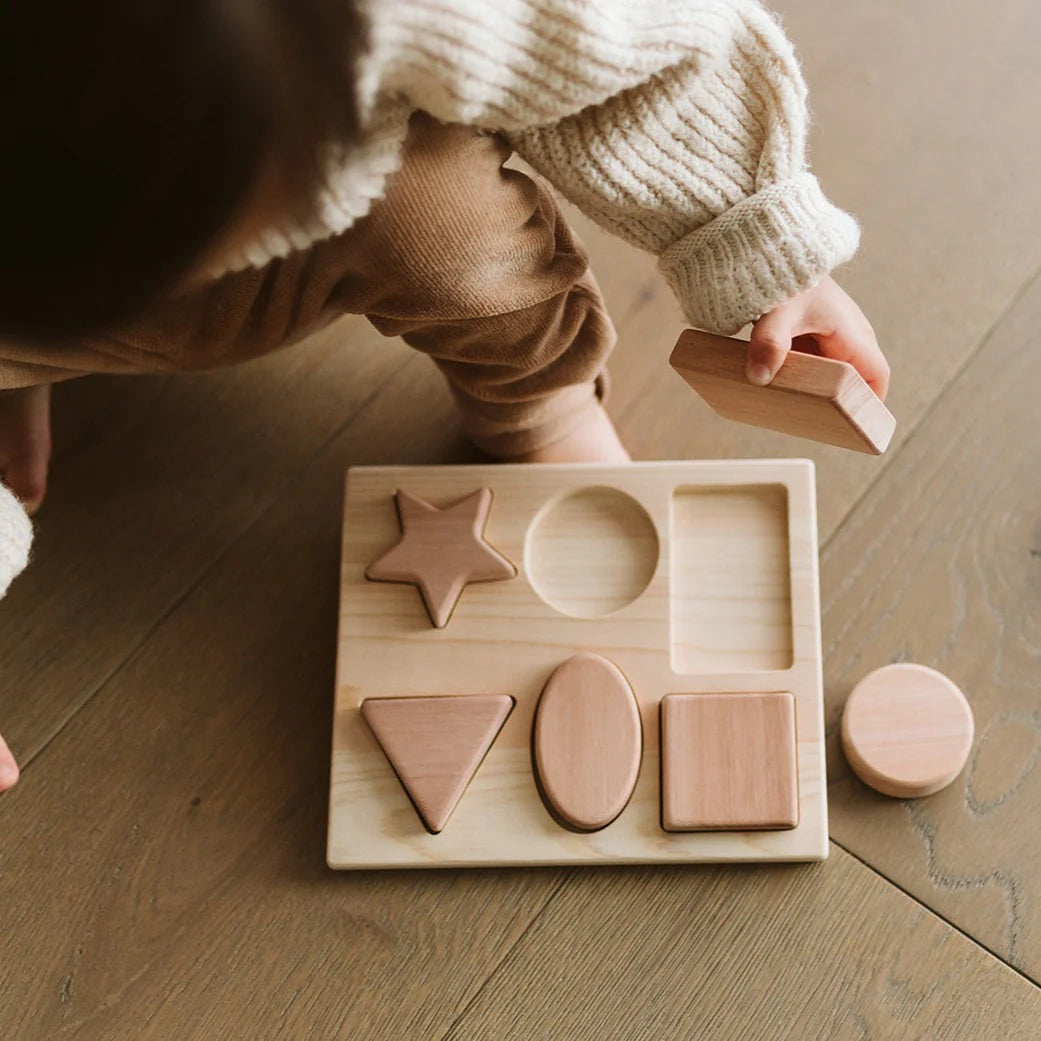 Wooden Toys | Wooden Shape Puzzle - Qtoys