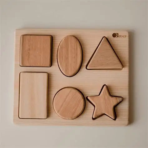 Wooden Toys | Wooden Shape Puzzle - Qtoys