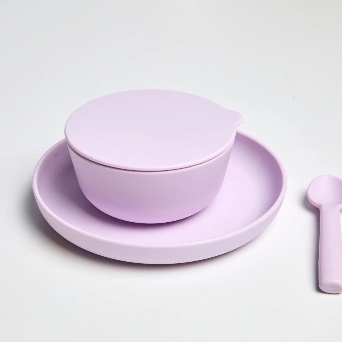 Rommer Children's Diner Set - Lilac | Includes Silicone Plate, bowl and spoon 