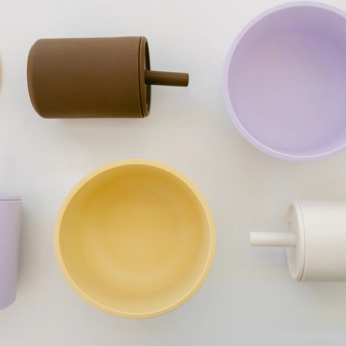 Rommer children's dinner set - pina | Silicone plate, bowl, spoon and sippy cup