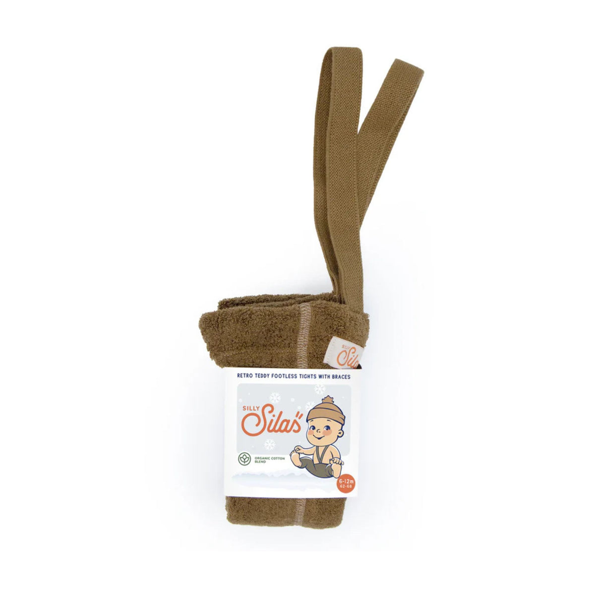 Silly Silas | Baby and Children's Clothing  | Footless Tights | Teddy Tights- Acorn Brown 