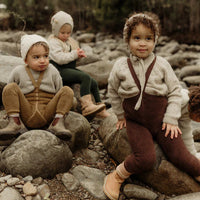 Silly Silas | Baby and Children's Clothing  | Footless Tights | Teddy Tights- Acorn Brown 