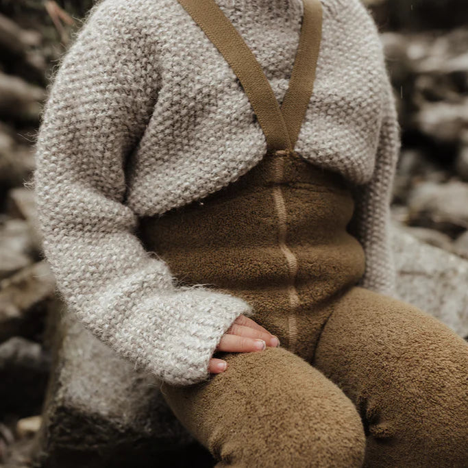 Silly Silas | Baby and Children's Clothing  | Footless Tights | Teddy Tights- Acorn Brown 