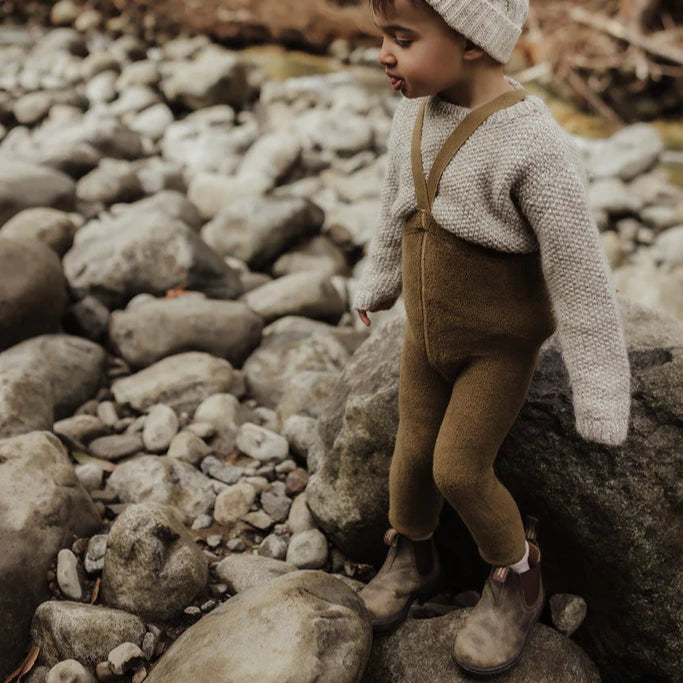Silly Silas | Baby and Children's Clothing  | Footless Tights | Teddy Tights- Acorn Brown 