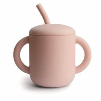 Sippy Cup with Straw Pink | Starting Solids Australia | Mushie