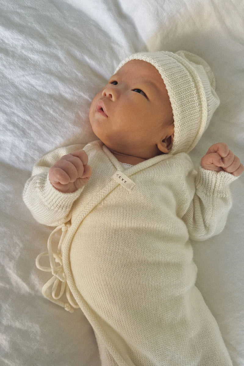 Susukoshi | Merino Wool Baby Beanie - Milk
