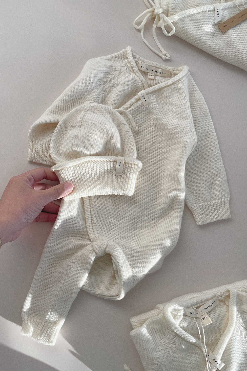 Susukoshi | Merino Wool Baby Beanie - Milk