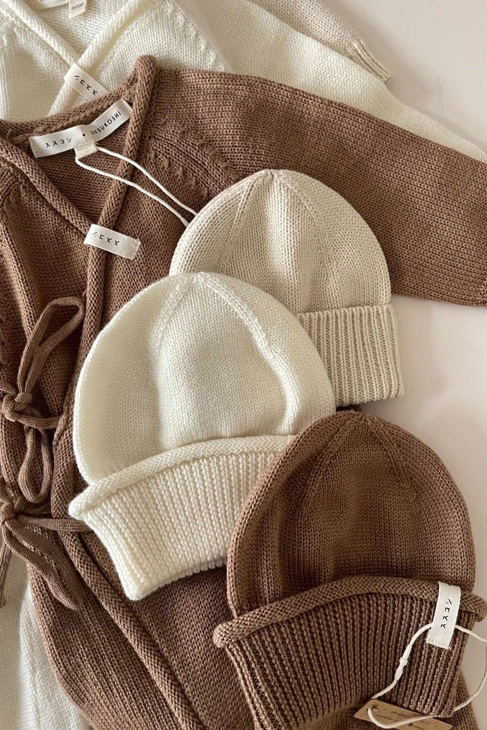 Susukoshi | Merino Wool Baby Beanie - Mocha