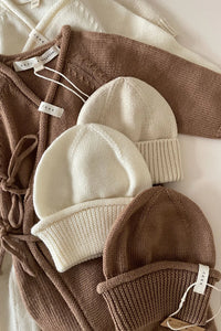 Susukoshi | Merino Wool Baby Beanie - Mocha