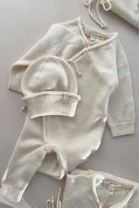 Susukoshi | Merino Wool Baby Romper - White
