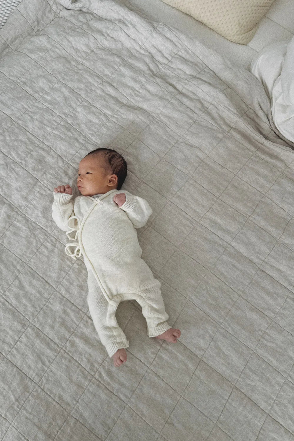 Susukoshi | Merino Wool Baby Romper - White