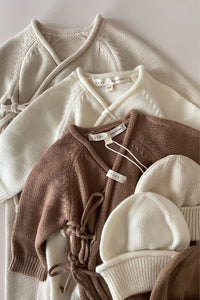 Susukoshi | Merino Wool Baby Romper - Mocha